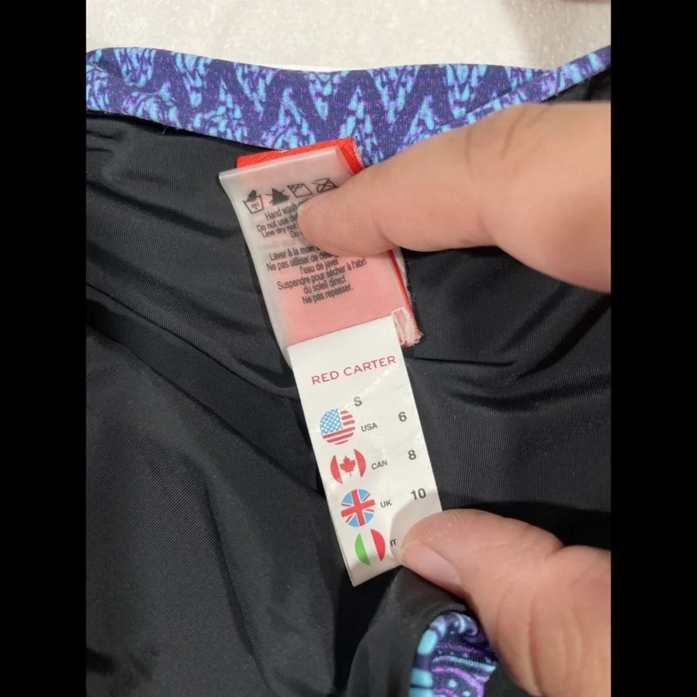 NEW Red Carter Allover Reversible Bikini Bottom Blue/Purple [ S/6 Small‎ ]